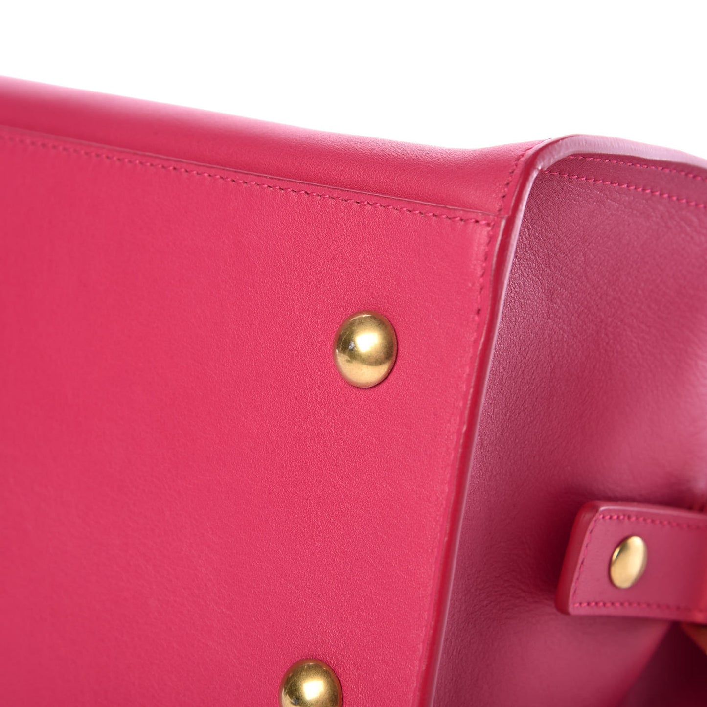 Calfskin Small Classic Y Cabas Fuchsia