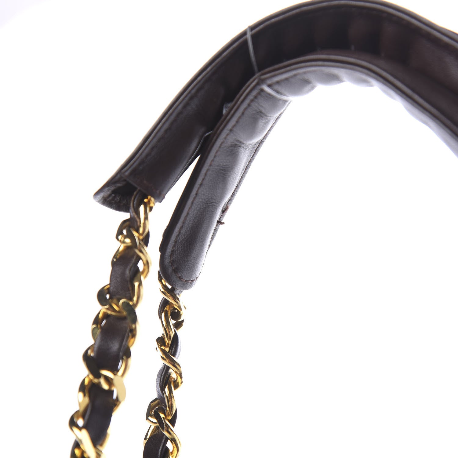 Chanel Calfskin Stitched XL Weekender Brown 14 of 14