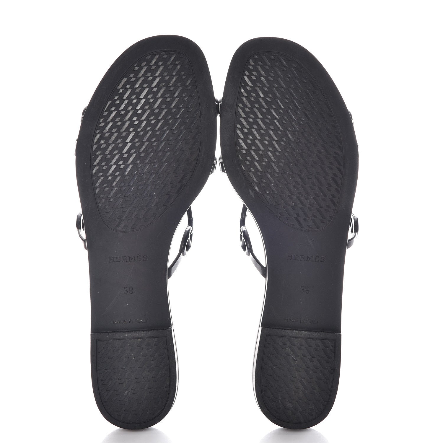 Hermes Rubber Chaine d'Ancre Rivage Sandals 39 Black 7 of 10