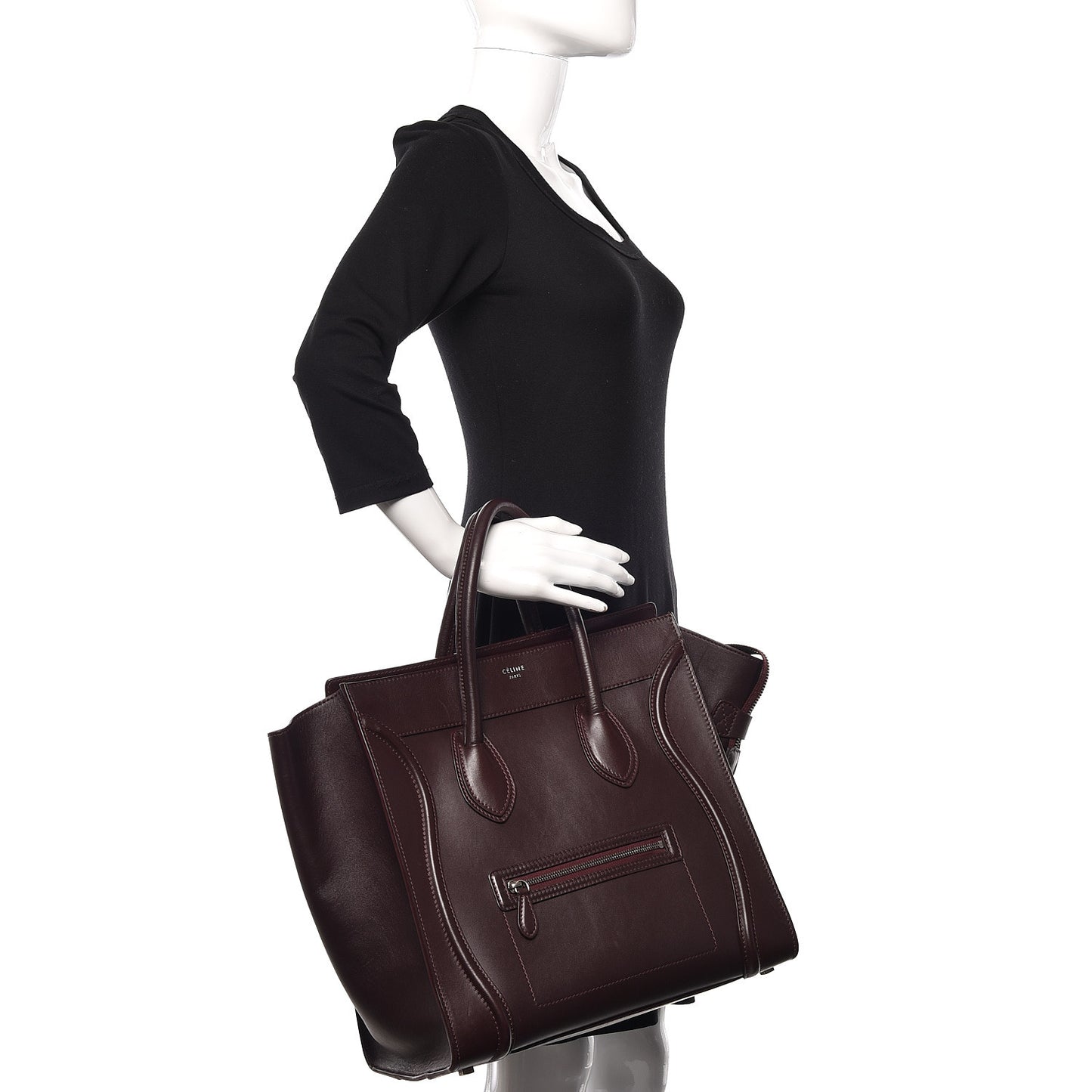 Smooth Calfskin Mini Luggage Burgundy