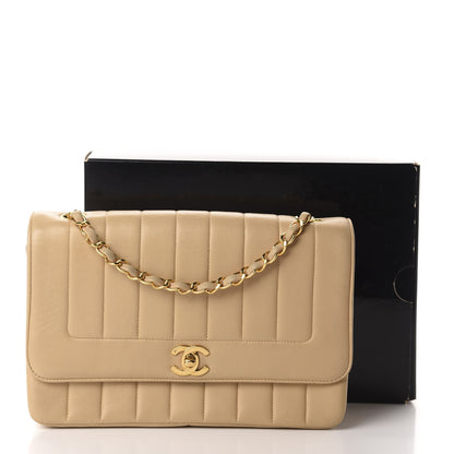 Chanel Lambskin Vertical Quilt Medium Flap Beige 12 of 12