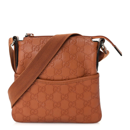 Gucci ssima Crossbody Messenger Bag Brown 1 of 8