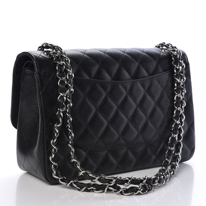 Chanel Caviar Quilted Jumbo Double Flap Black 3 of 10