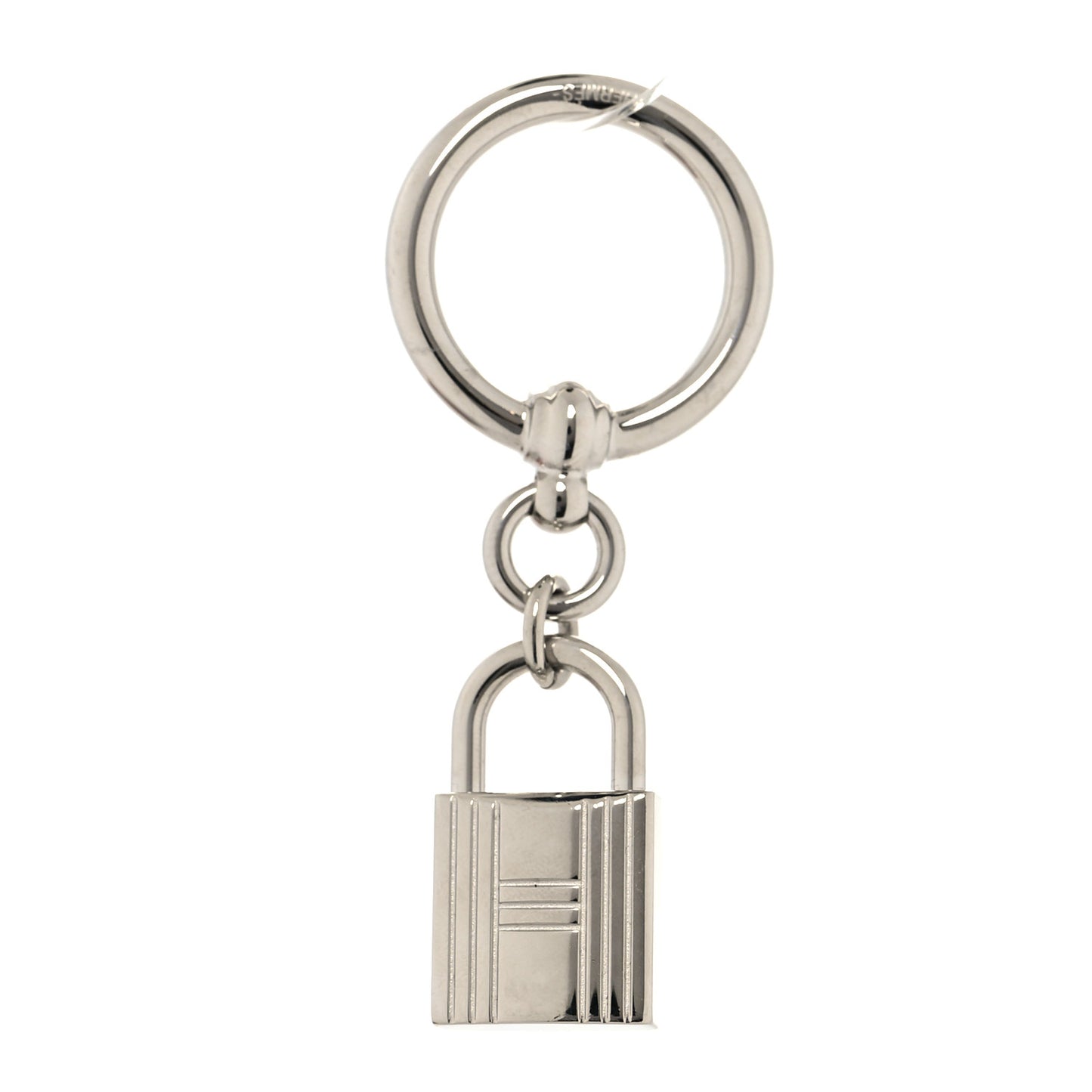 Palladium Mini Loop Charms Cadenas Scarf Ring Silver