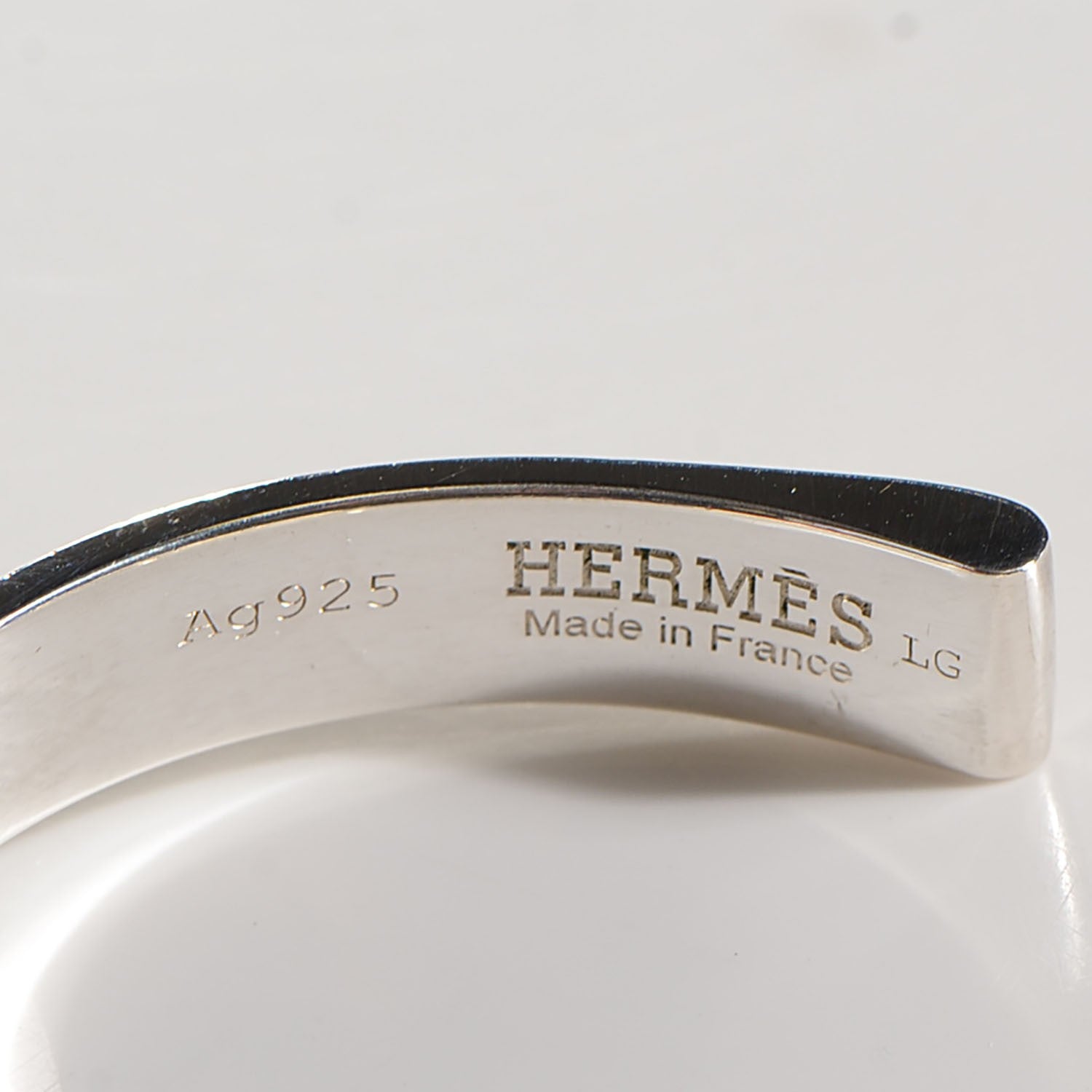 Hermes Sterling Silver Debridee Cuff LG 3 of 5
