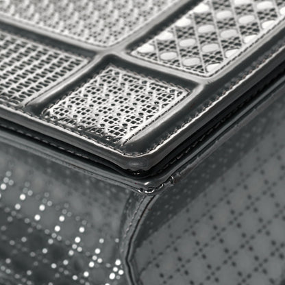 Christian Dior Metallic Patent Micro-Cannage Medium Diorama Flap Bag Silver 9 of 15