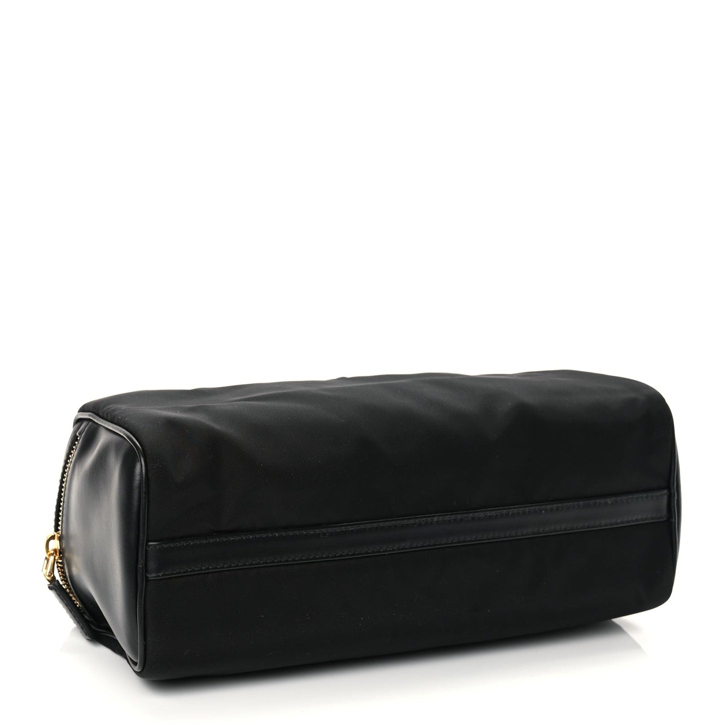 Tessuto Nylon Vitello Medium Padlock Shoulder Bag Black Nero