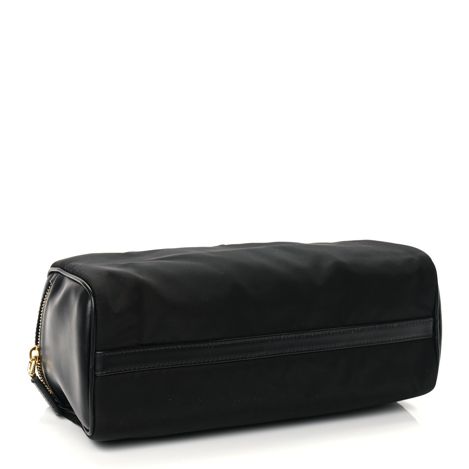 Prada Tessuto Nylon Vitello Medium Padlock Shoulder Bag Black Nero 3 of 8