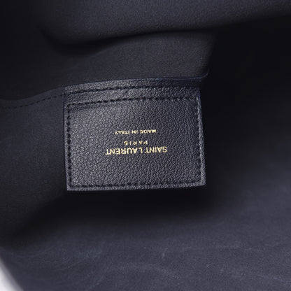 Saint Laurent Calfskin Large Shopping Tote Deep Marine 6 of 9