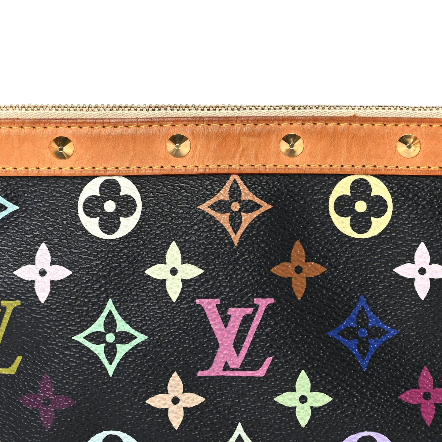 Monogram Multicolor Pochette Accessories  Black