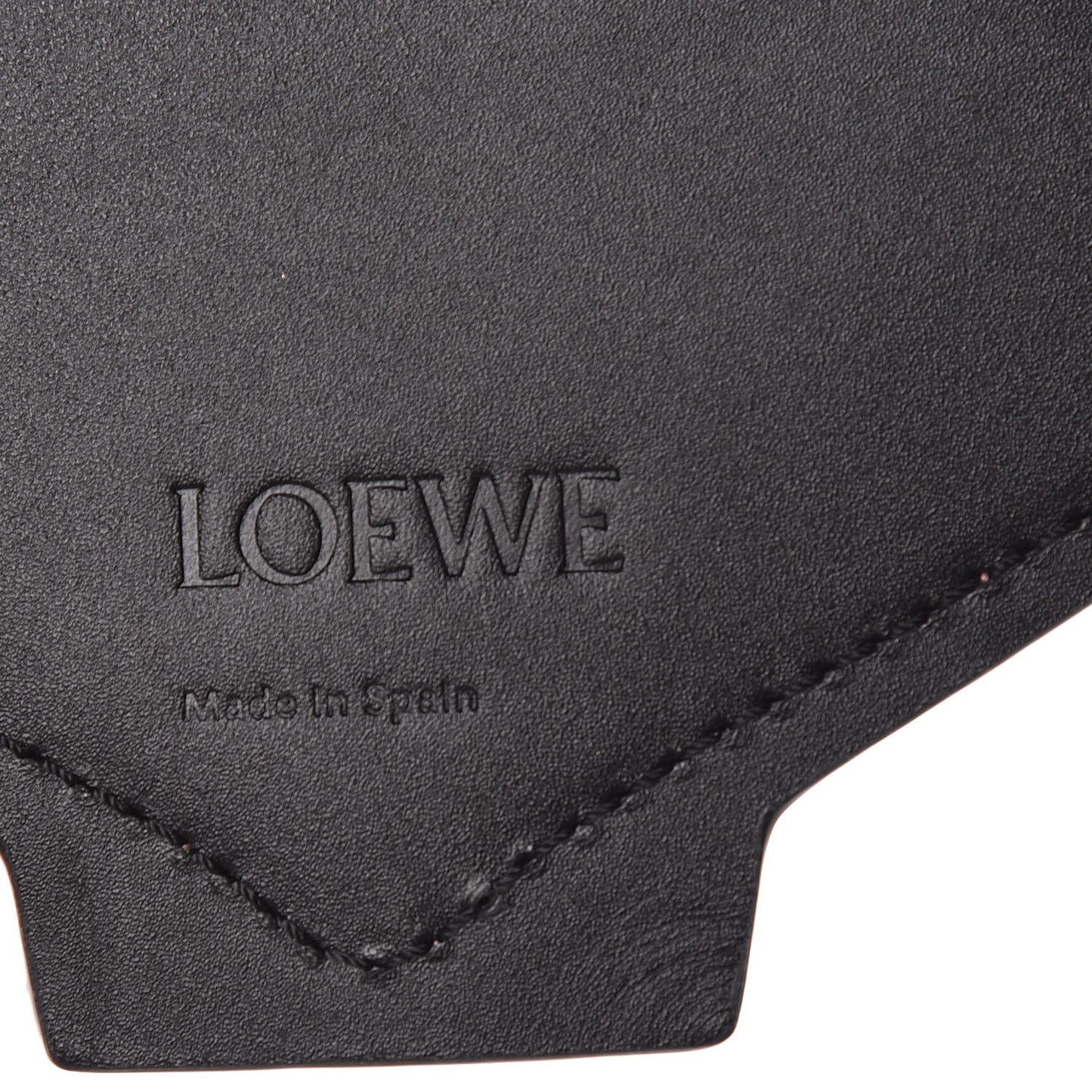 Calfskin Shell Bag Charm Key Holder Candy White