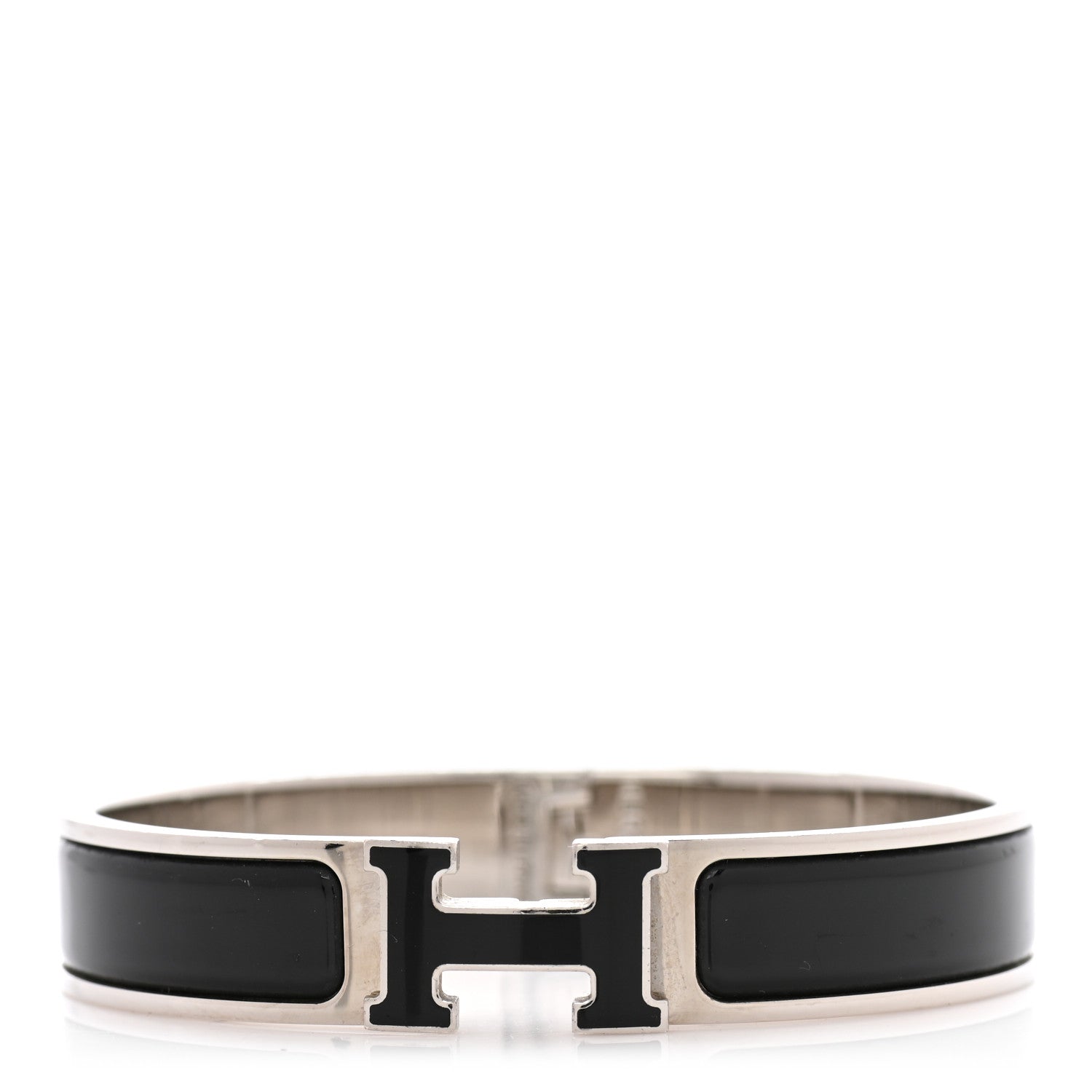 Hermes Enamel Narrow Clic Clac H Bracelet PM Black 1 of 5