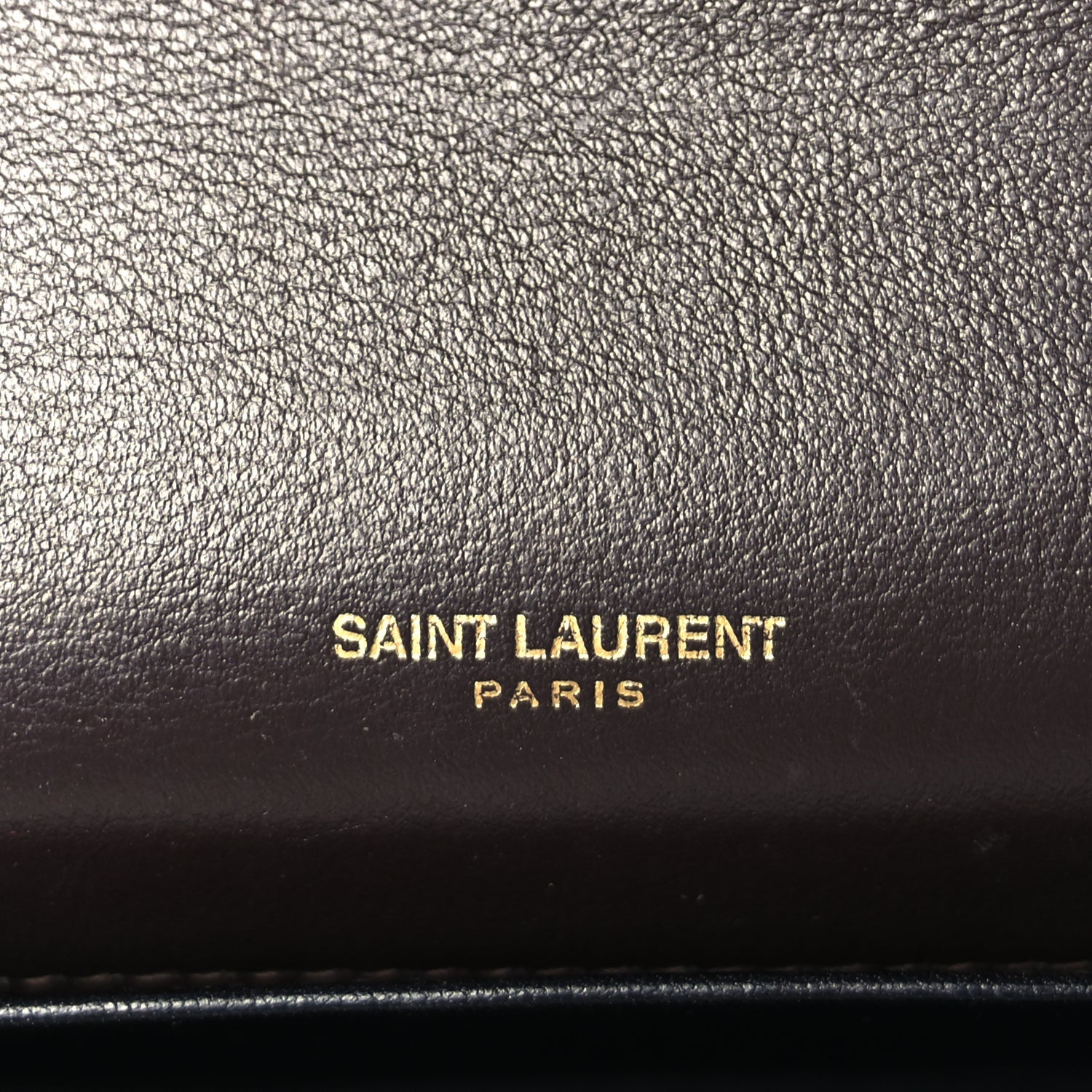 Saint Laurent Patent Uptown Chain Wallet Nut Brown 5 of 8