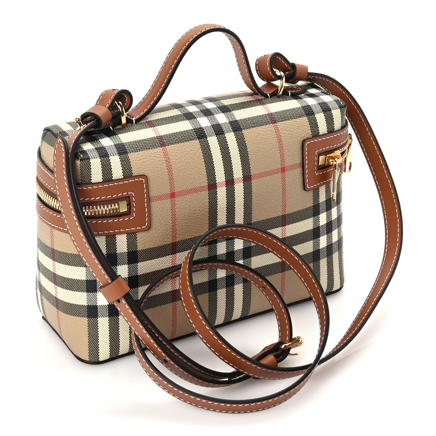 Burberry Vintage Check Vanity Crossbody Bag Briar Brown 2 of 9