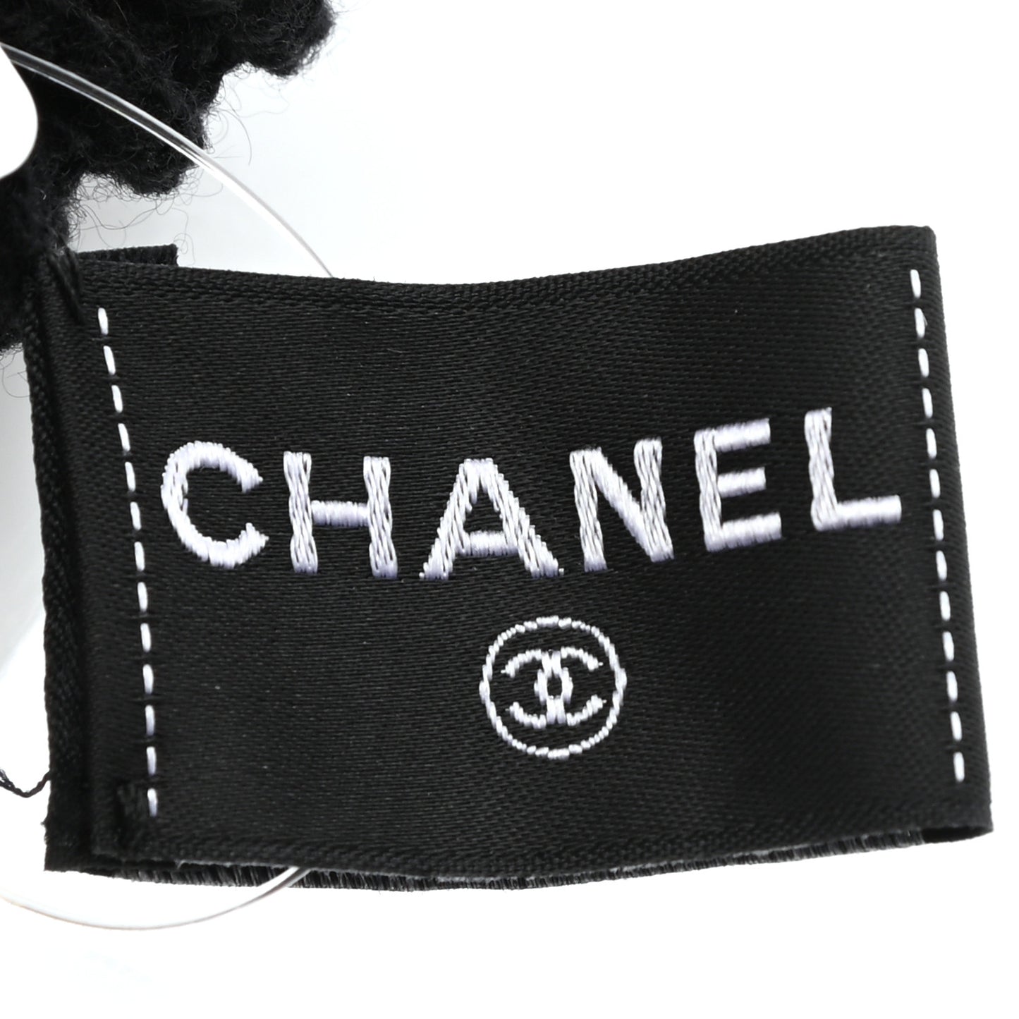 Cashmere Sequin Logo Beanie Hat Black Gold
