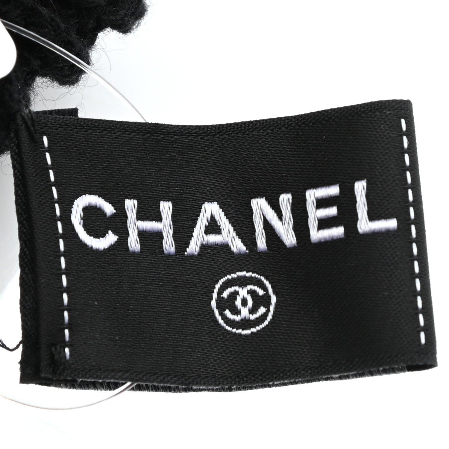 Chanel Cashmere Sequin Logo Beanie Hat Black Gold 4 of 5
