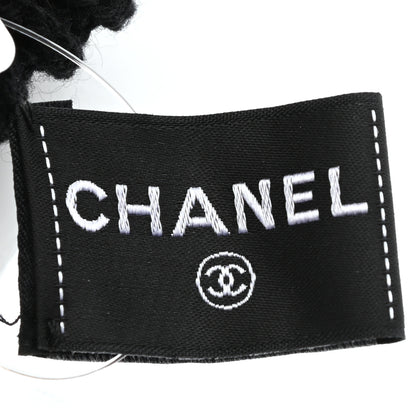 Chanel Cashmere Sequin Logo Beanie Hat Black Gold 4 of 5