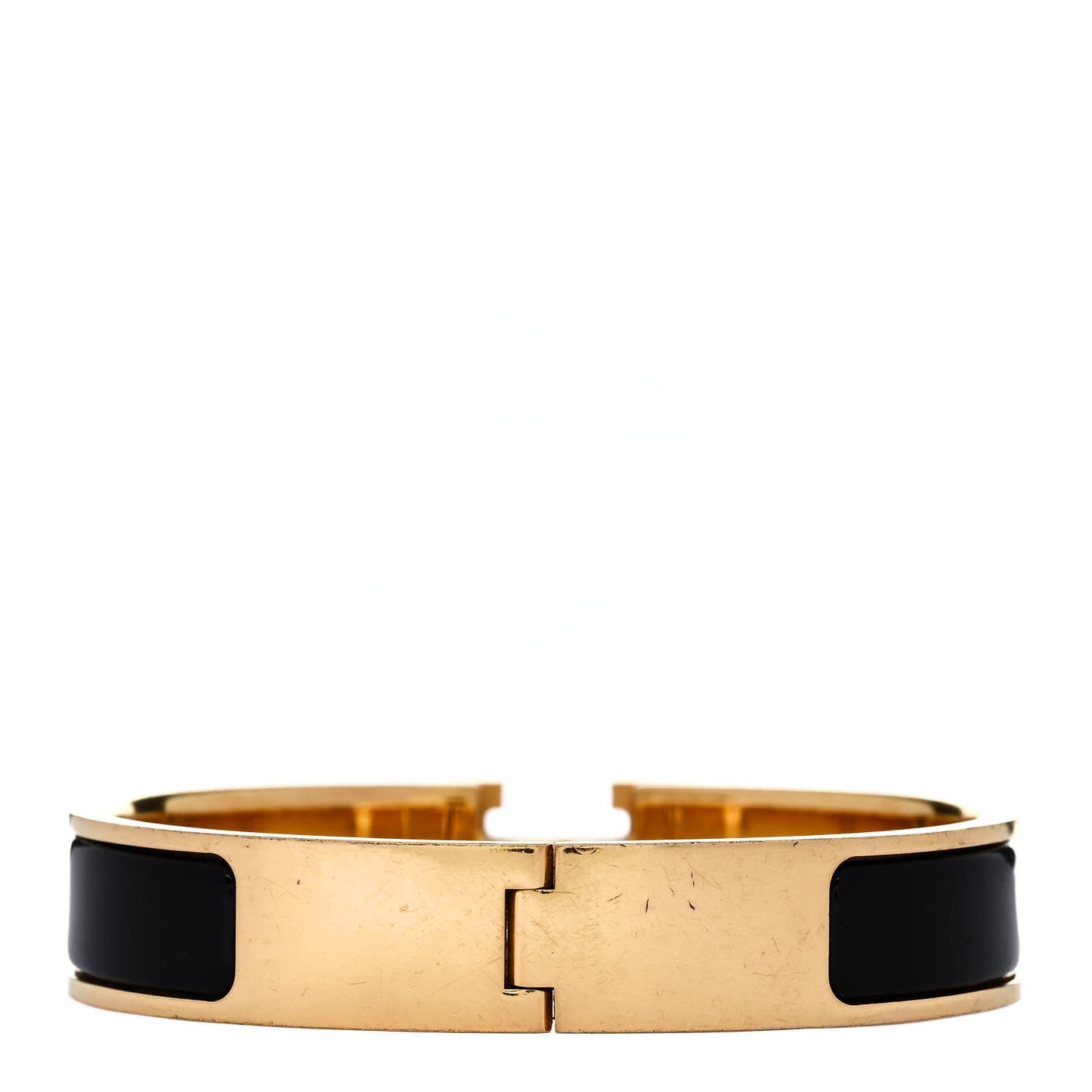 Enamel Narrow Clic Clac H Bracelet PM Black