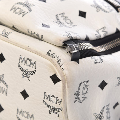 MCM Visetos Studded Medium Dual Stark Backpack White 20 of 32