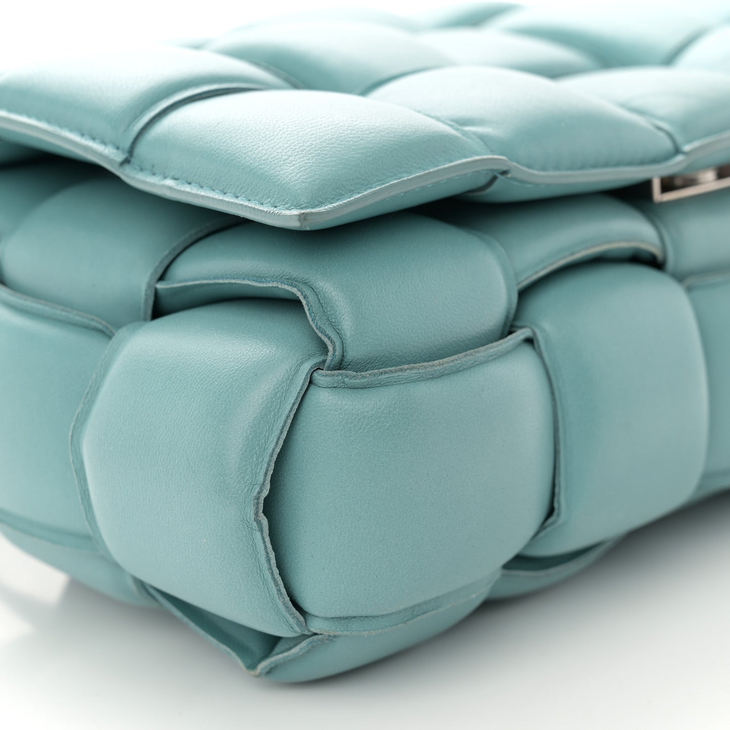 Nappa Maxi Intrecciato Padded Cassette Crossbody Bag Linoleum