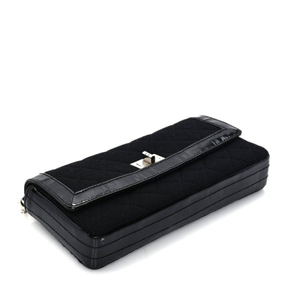 Chanel Jersey Patent Quilted 2.55 Reissue East West Flap Black 8 of 9