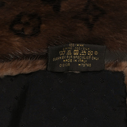 Louis Vuitton Monogram Mink Fur Scarf Stole Wrap 3 of 3