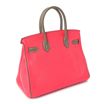 Hermes Chevre Mysore Horseshoe Birkin 30 Rose Lipstick Etoupe 3 of 9