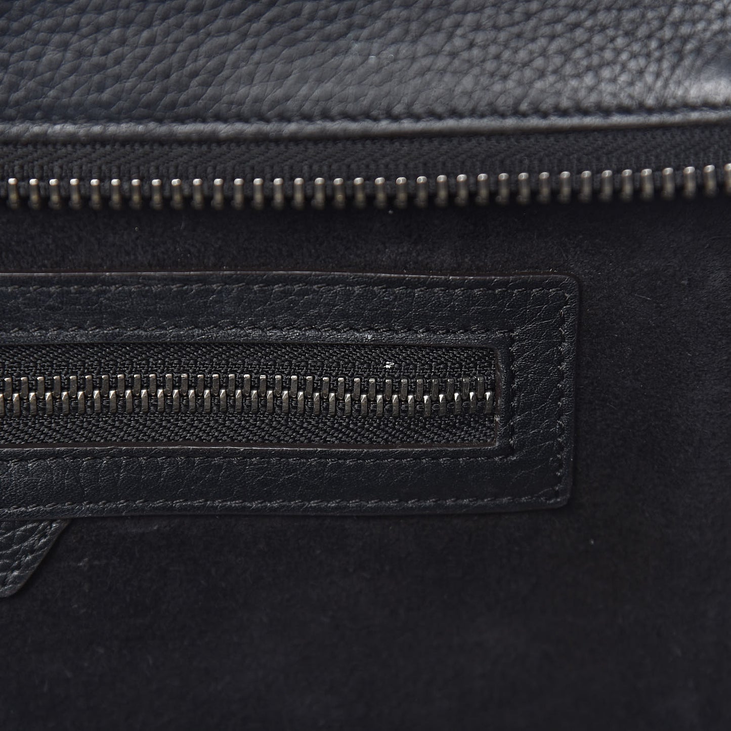 Drummed Calfskin Mini Luggage Black