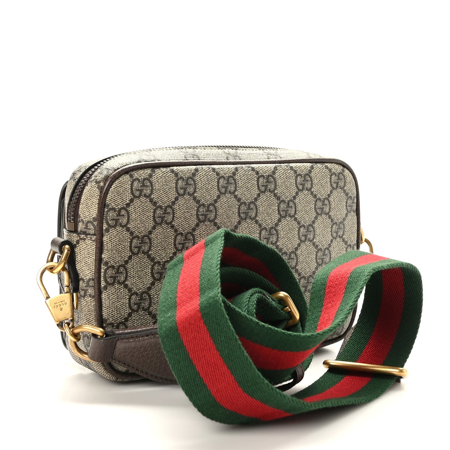 GG Supreme Monogram Web Mini Ophidia Bag Beige Ebony