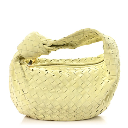 Bottega Veneta Suede Calfskin Intrecciato Teen Jodie Hobo Lemon Wash 1 of 9