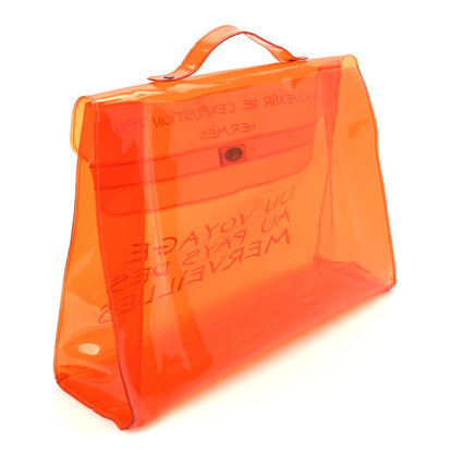 Hermes Vinyl Souvenir De L'Exposition Kelly  Orange 2 of 8