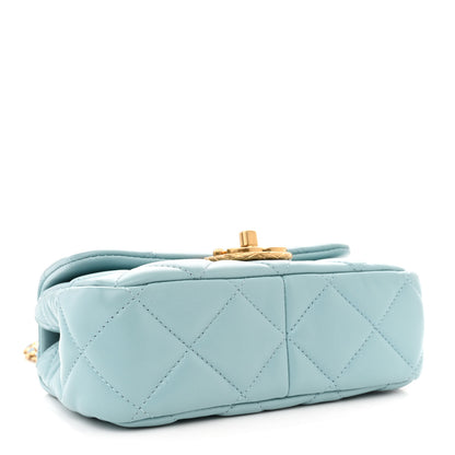 Chanel Lambskin Quilted Mini Flap Light Blue 5 of 11