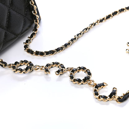 Chanel Caviar Quilted Miss Coco Clutch With Chain Black 5 of 5
