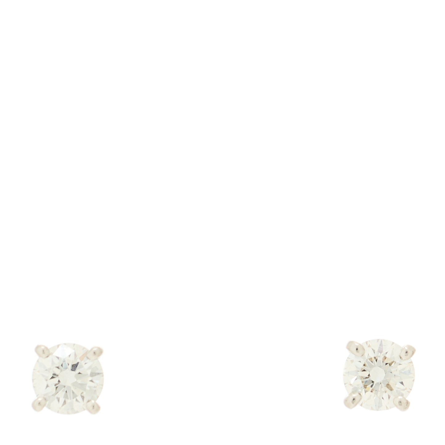 Platinum Diamond .80ctw Solitaire Earrings