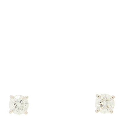 Tiffany Platinum Diamond .80ctw Solitaire Earrings 1 of 5