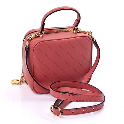 Gucci Sakai Be Green Calfskin Diagonal Stitched Blondie Top Handle Bag Pink 2 of 8