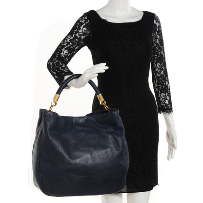 Saint Laurent Sheepskin Large Roady Navy 2 of 7