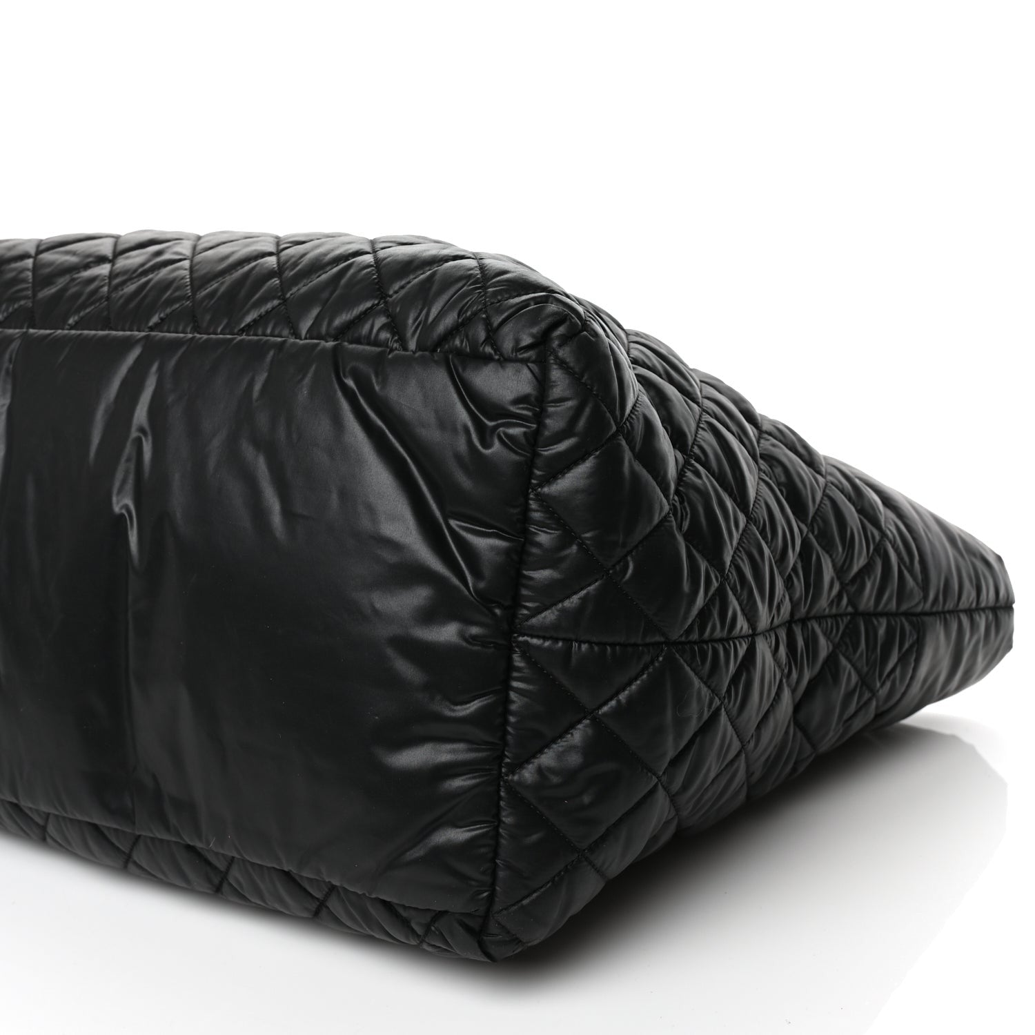 Chanel Nylon Quilted Large Coco Cocoon Tote Black 9 of 11