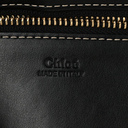 Chloe Felt Calfskin Small Woody Ribbon Tote With Strap Cashmere Grey 6 of 7