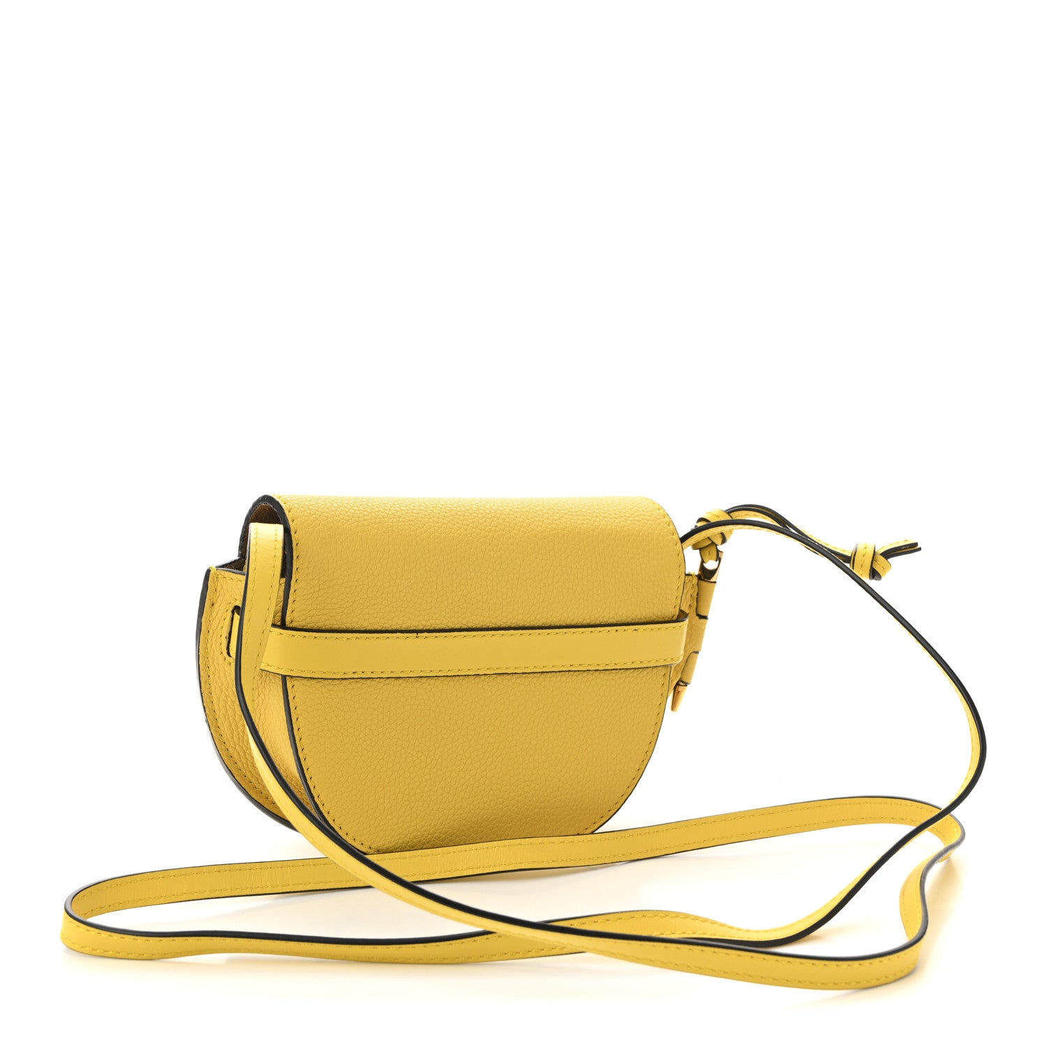 Loewe Grained Calfskin Small Gate Crossbody Bag Yellow 3 of 9