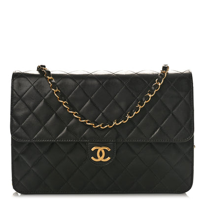 Chanel Lambskin Quilted Medium Single Flap Black 1 of 9