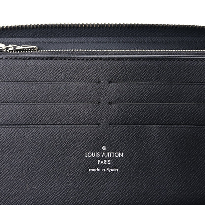 Louis Vuitton Taiga Zippy Organizer Wallet Black 6 of 7