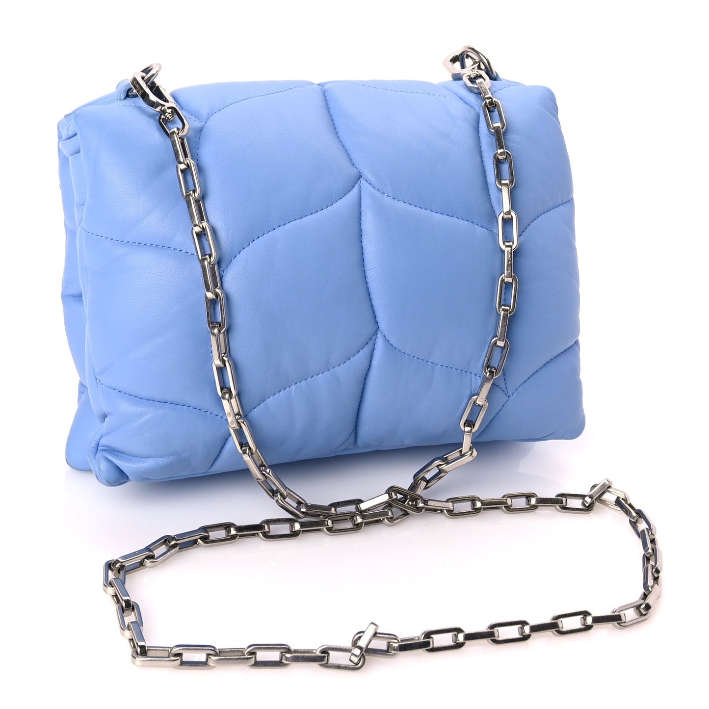 Nappa Pillow Quilted Little Softie Bag Cornflower Blue
