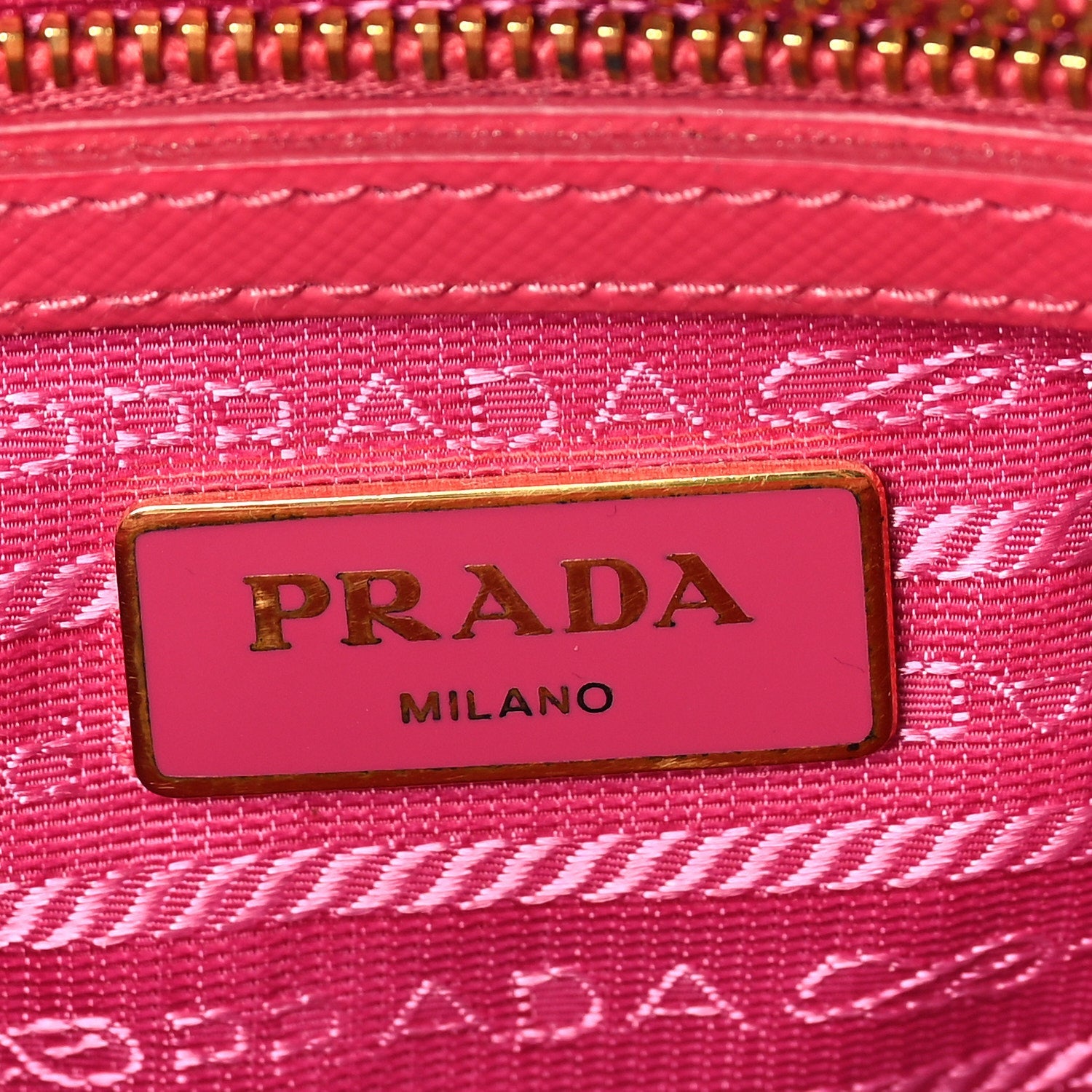 Prada Saffiano Vernice Mini Galleria Double Zip Tote Peonia 5 of 8