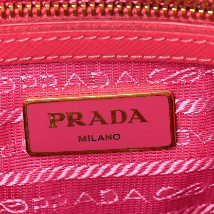 Prada Saffiano Vernice Mini Galleria Double Zip Tote Peonia 5 of 8