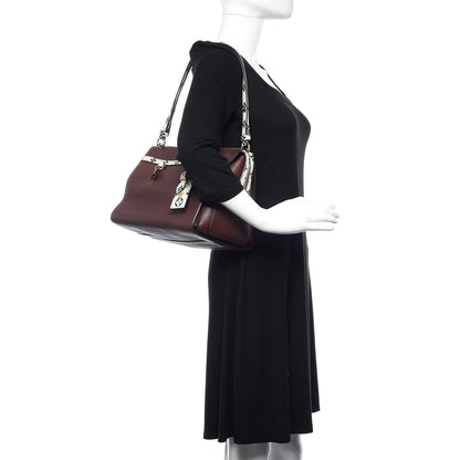 Louis Vuitton Calfskin Colored Monogram Speedy Amazon MM Chocolat White 2 of 10