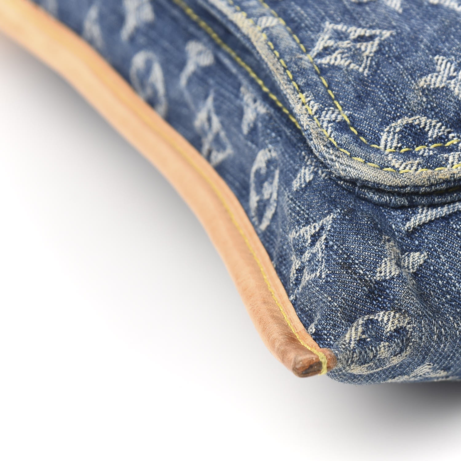 Louis Vuitton Monogram Denim Sac Plat Blue 7 of 9