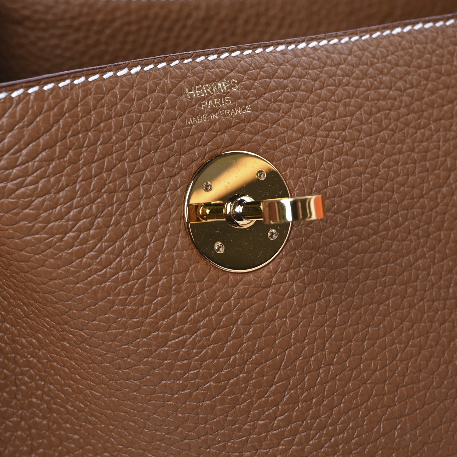 Hermes Taurillon Clemence Lindy 26 Gold 6 of 11