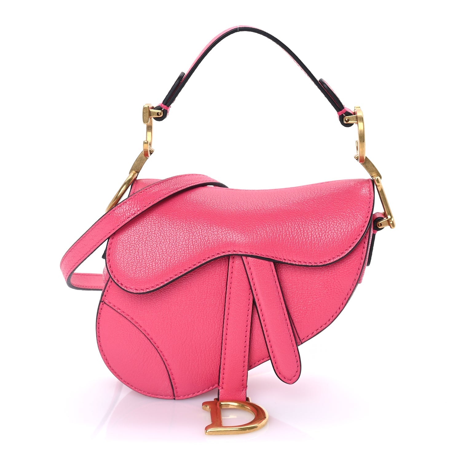 Christian Dior Goatskin Micro Saddle Bag Pink 1 of 7