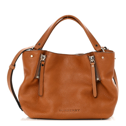 Burberry Grainy Calfskin House Check Small Maidstone Saddle Brown 1 of 24